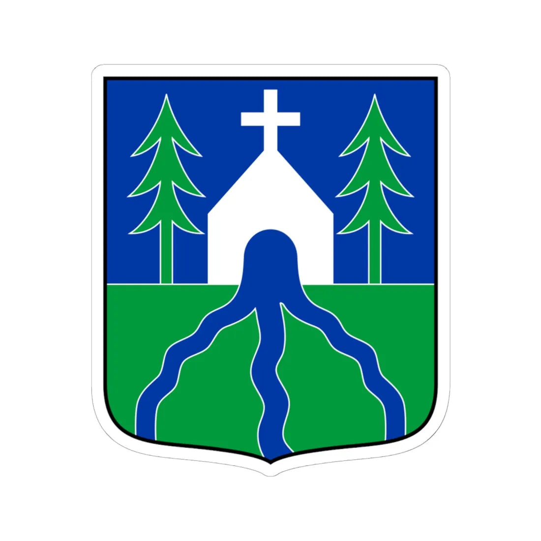 Coa Hungary Town Hidegkút (Hungary) (Coat of Arms) STICKER Vinyl Kiss-Cut Decal 6 Inch White - The Sticker Space