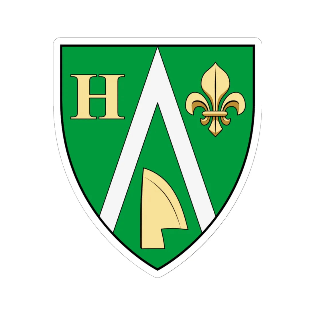 Coa Hungary Town Hosztót (Hungary) (Coat of Arms) STICKER Vinyl Kiss-Cut Decal 6 Inch White - The Sticker Space