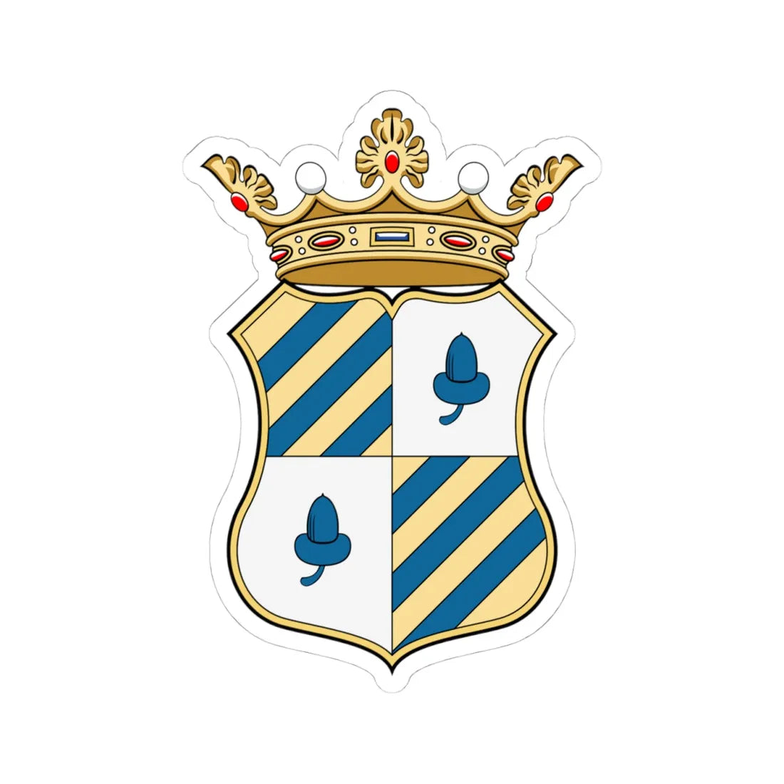 Coa Hungary Town Hottó (Hungary) (Coat of Arms) STICKER Vinyl Kiss-Cut Decal 4 Inch White - The Sticker Space