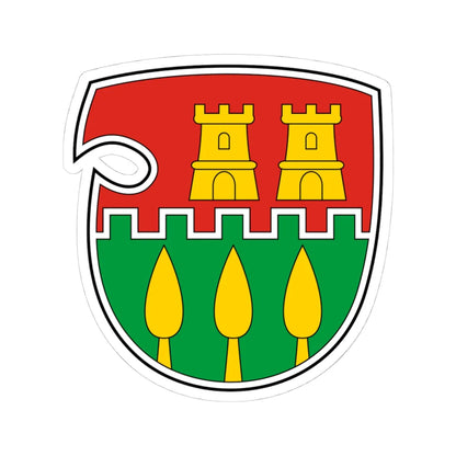 Coa Hungary Town Háromfa (Hungary) (Coat of Arms) STICKER Vinyl Kiss-Cut Decal 4 Inch White - The Sticker Space