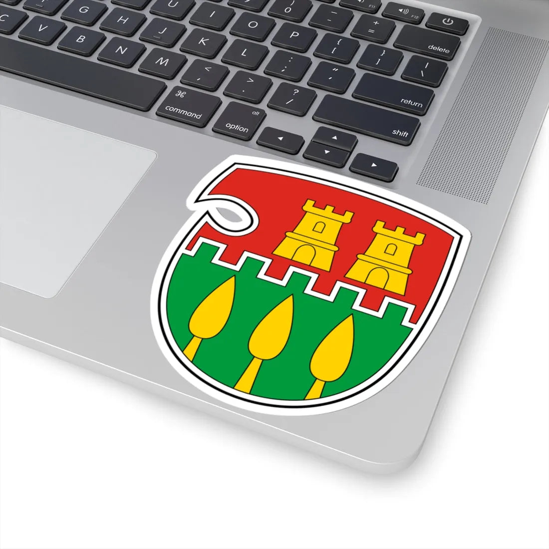 Coa Hungary Town Háromfa (Hungary) (Coat of Arms) STICKER Vinyl Kiss-Cut Decal - The Sticker Space