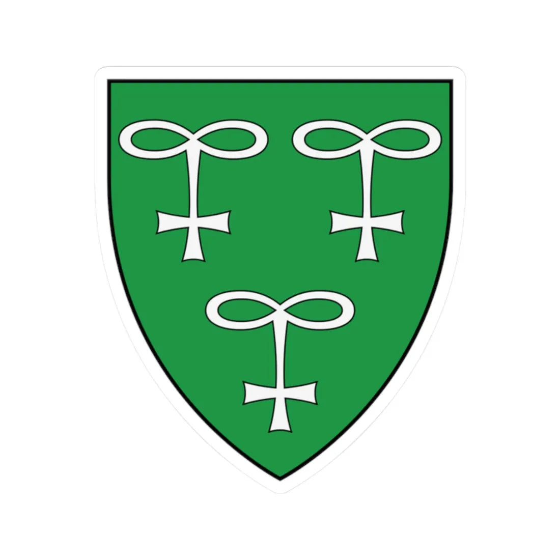 Coa Hungary Town Háromhuta (Hungary) (Coat of Arms) STICKER Vinyl Kiss-Cut Decal 2 Inch White - The Sticker Space