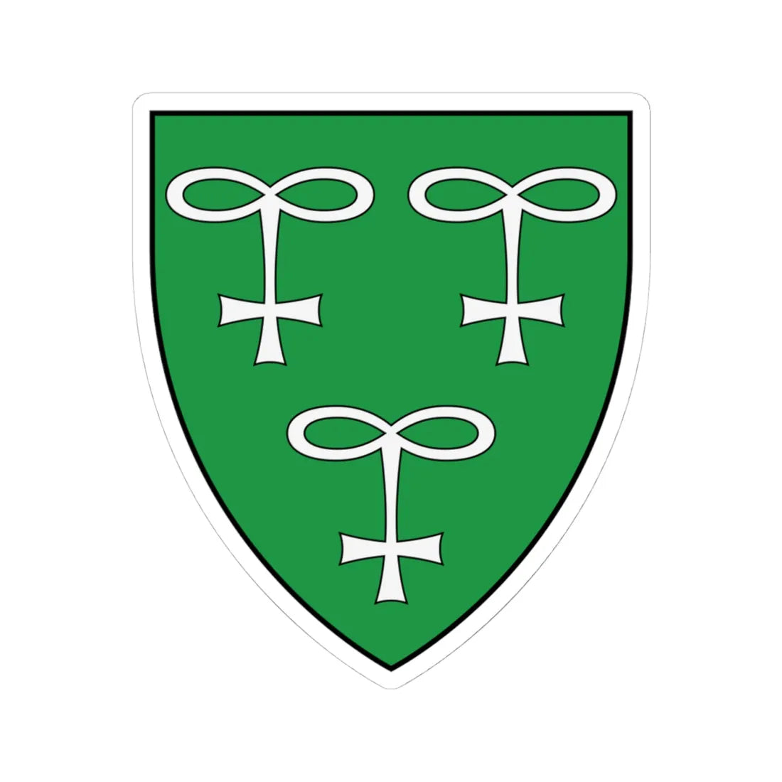 Coa Hungary Town Háromhuta (Hungary) (Coat of Arms) STICKER Vinyl Kiss-Cut Decal 4 Inch White - The Sticker Space