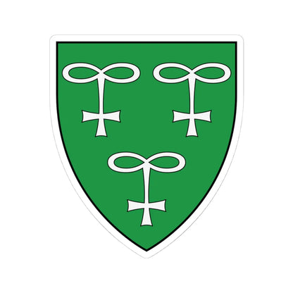 Coa Hungary Town Háromhuta (Hungary) (Coat of Arms) STICKER Vinyl Kiss-Cut Decal 4 Inch White - The Sticker Space