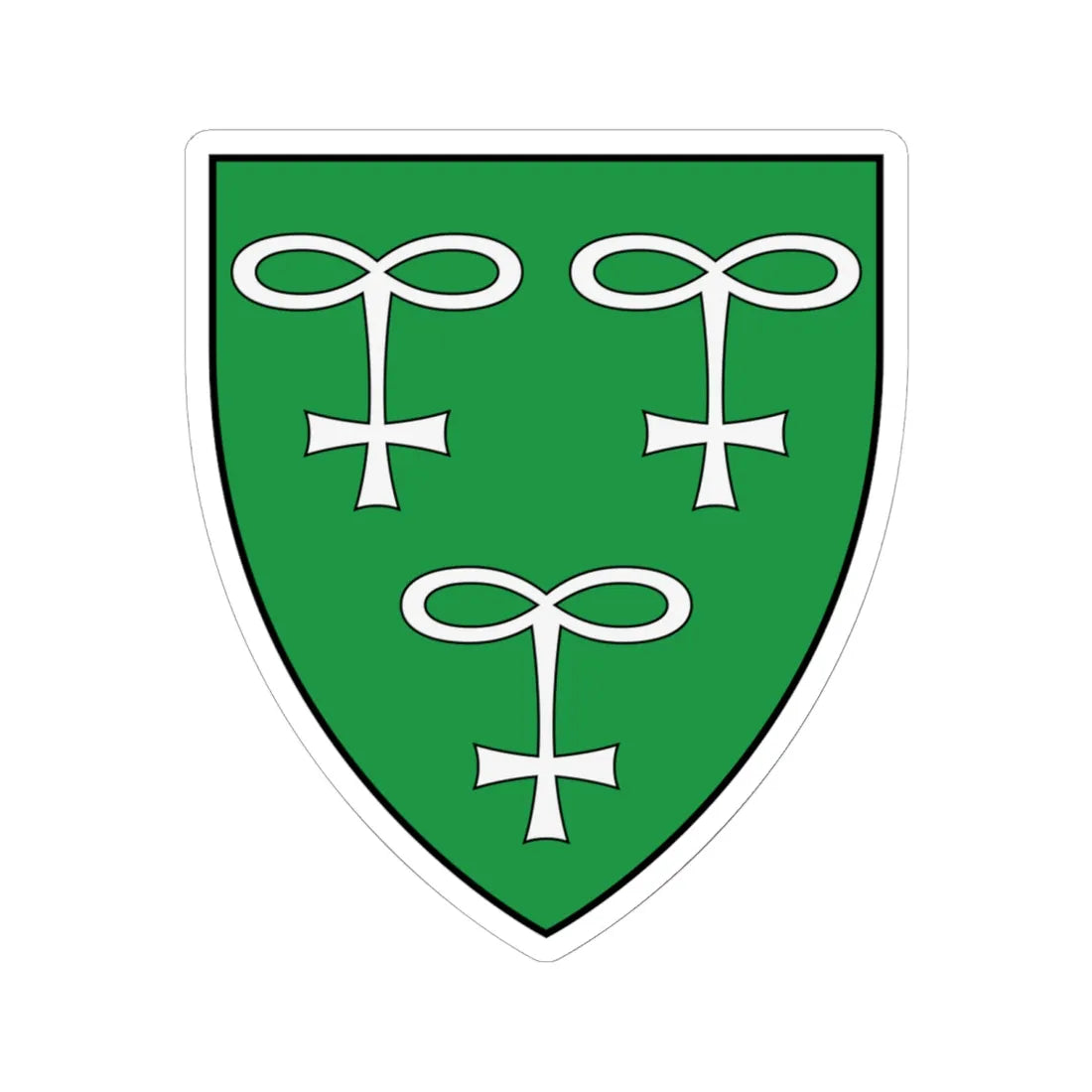 Coa Hungary Town Háromhuta (Hungary) (Coat of Arms) STICKER Vinyl Kiss-Cut Decal 6 Inch White - The Sticker Space