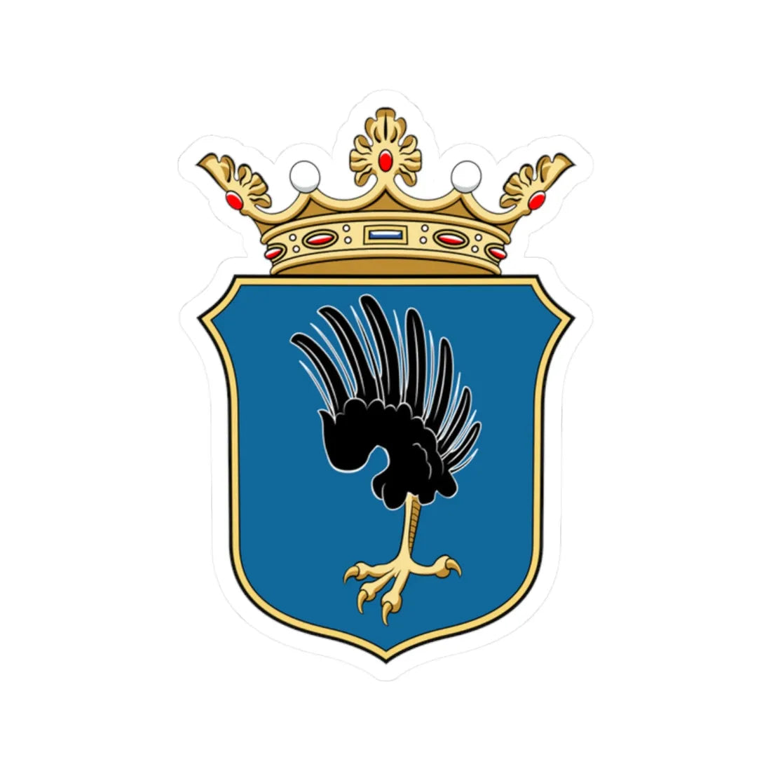 Coa Hungary Town Iklanberény (Hungary) (Coat of Arms) STICKER Vinyl Kiss-Cut Decal 2 Inch White - The Sticker Space