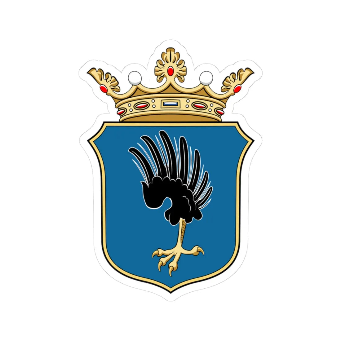 Coa Hungary Town Iklanberény (Hungary) (Coat of Arms) STICKER Vinyl Kiss-Cut Decal 3 Inch White - The Sticker Space