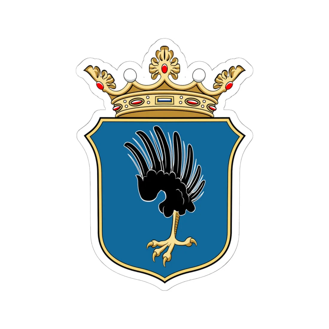 Coa Hungary Town Iklanberény (Hungary) (Coat of Arms) STICKER Vinyl Kiss-Cut Decal 6 Inch White - The Sticker Space