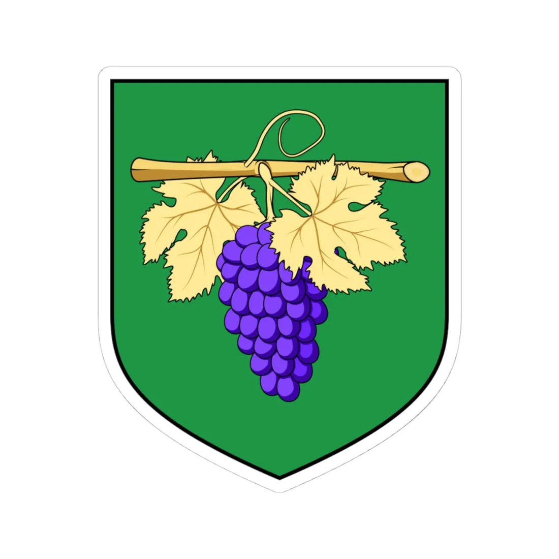 Coa Hungary Town Józsa (Hungary) (Coat of Arms) STICKER Vinyl Kiss-Cut Decal 4 Inch White - The Sticker Space