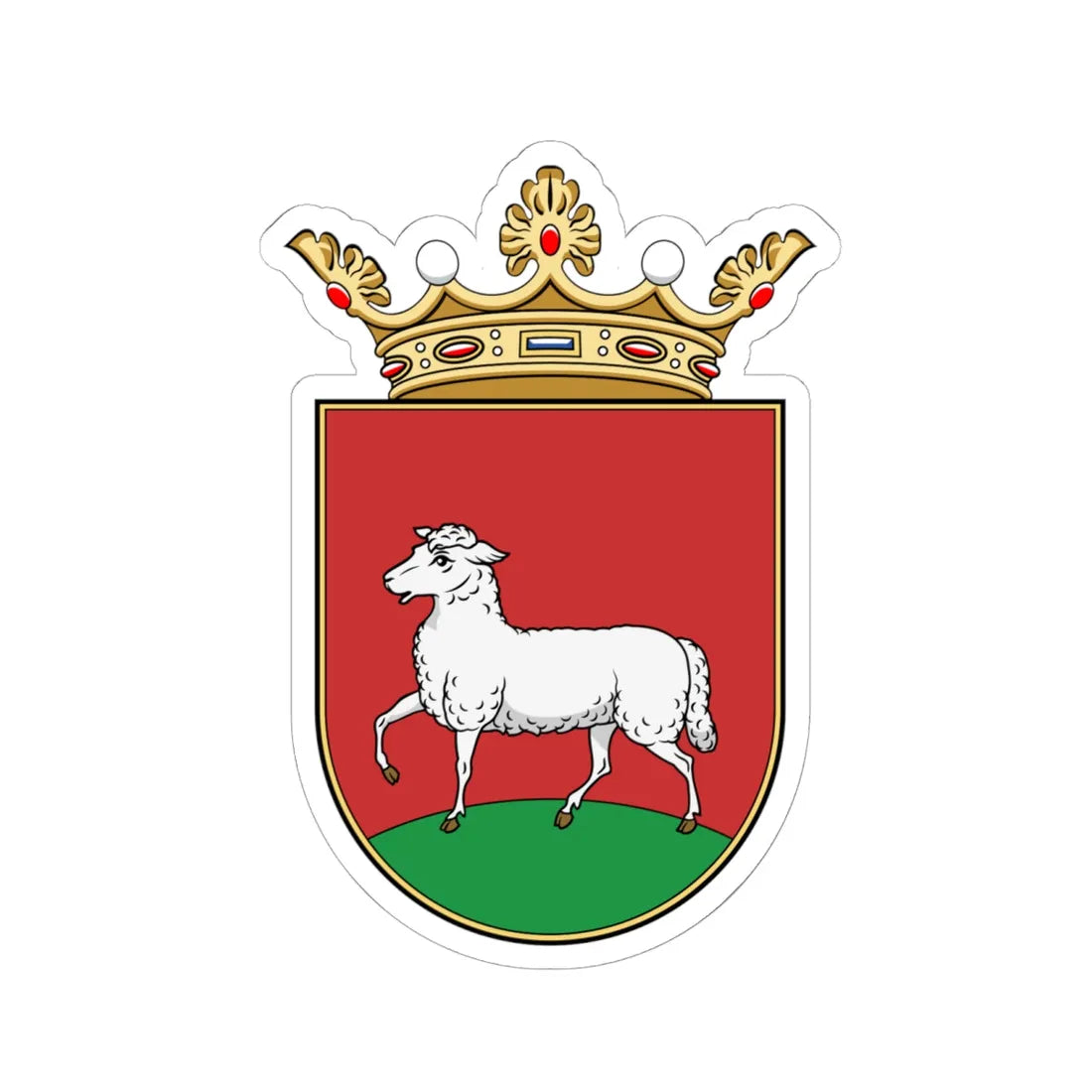 Coa Hungary Town Karcag (Hungary) (Coat of Arms) STICKER Vinyl Kiss-Cut Decal 6 Inch White - The Sticker Space