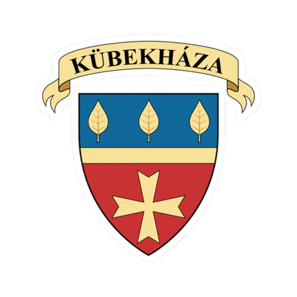 Coa Hungary Town Kübekháza (Hungary) (Coat of Arms) STICKER Vinyl Kiss-Cut Decal 2 Inch White - The Sticker Space