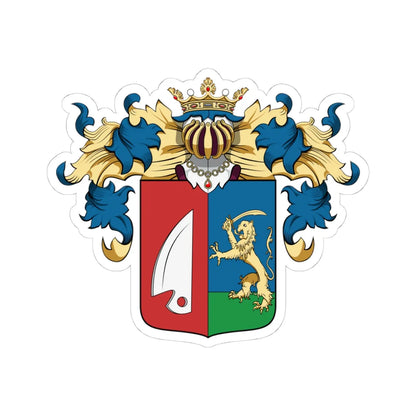 Coa Hungary Town Köcsk big (Hungary) (Coat of Arms) STICKER Vinyl Kiss-Cut Decal 4 Inch White - The Sticker Space