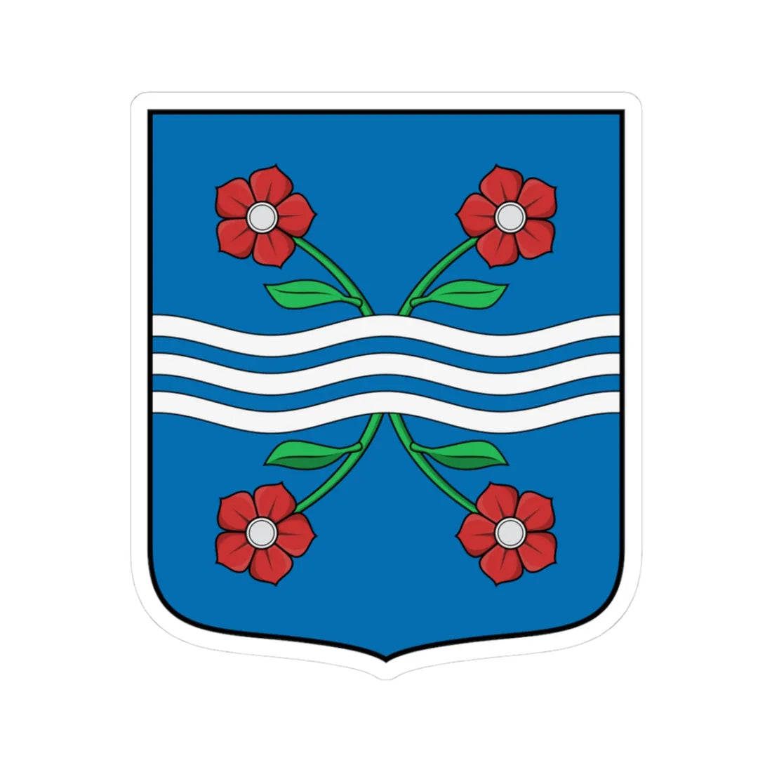 Coa Hungary Town Kimle (Hungary) (Coat of Arms) STICKER Vinyl Kiss-Cut Decal 3 Inch White - The Sticker Space