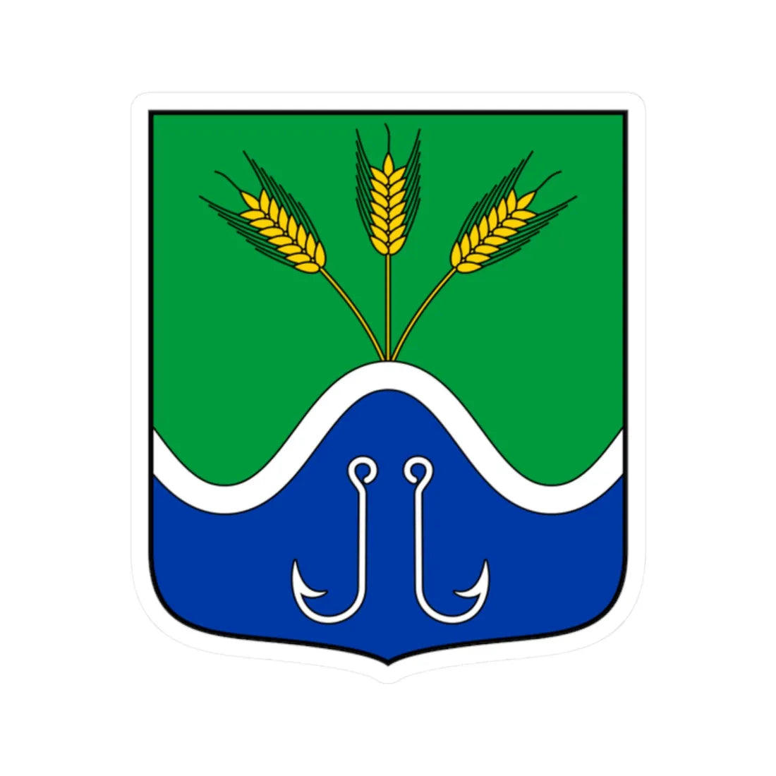 Coa Hungary Town Kiscsécs (Hungary) (Coat of Arms) STICKER Vinyl Kiss-Cut Decal 2 Inch White - The Sticker Space