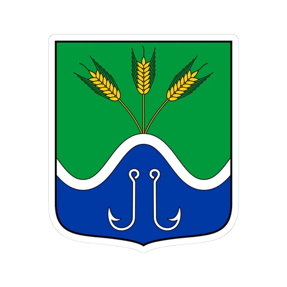Coa Hungary Town Kiscsécs (Hungary) (Coat of Arms) STICKER Vinyl Kiss-Cut Decal 3 Inch White - The Sticker Space