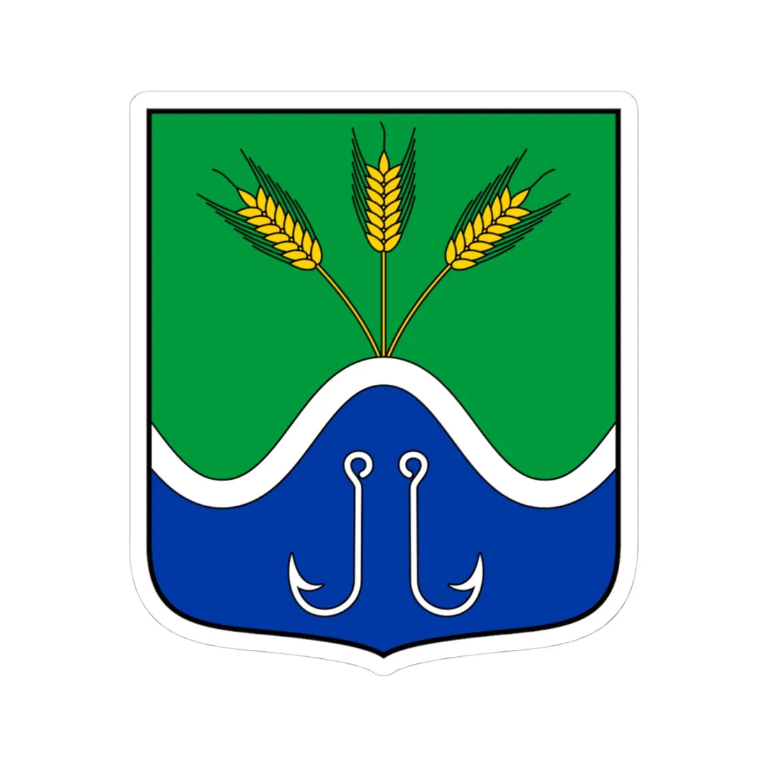 Coa Hungary Town Kiscsécs (Hungary) (Coat of Arms) STICKER Vinyl Kiss-Cut Decal 4 Inch White - The Sticker Space
