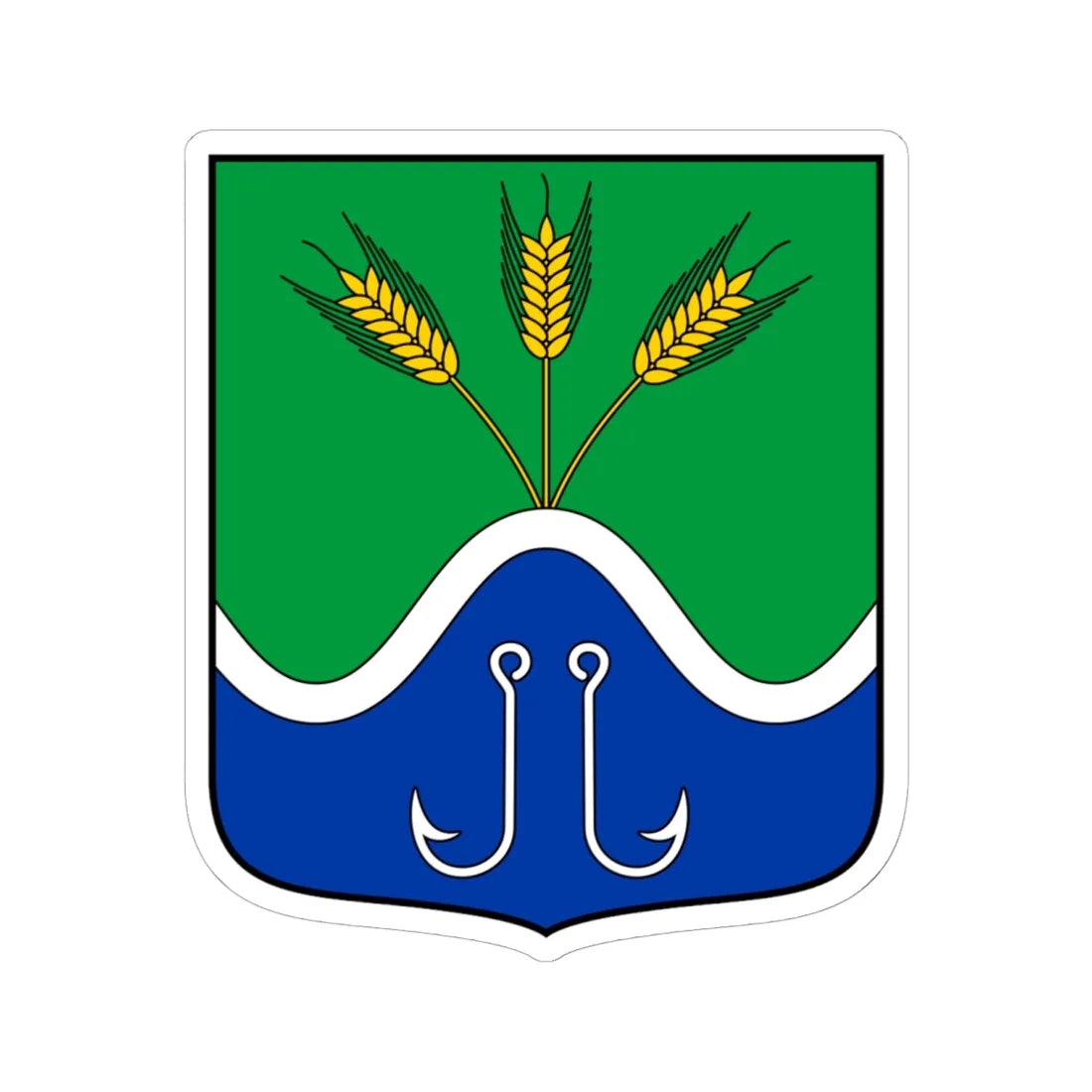 Coa Hungary Town Kiscsécs (Hungary) (Coat of Arms) STICKER Vinyl Kiss-Cut Decal 6 Inch White - The Sticker Space