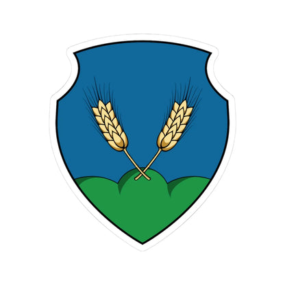 Coa Hungary Town Kisherend (Hungary) (Coat of Arms) STICKER Vinyl Kiss-Cut Decal 3 Inch White - The Sticker Space