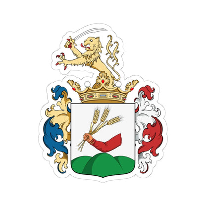 Coa Hungary Town Kisújszállás big (Hungary) (Coat of Arms) STICKER Vinyl Kiss-Cut Decal 6 Inch White - The Sticker Space