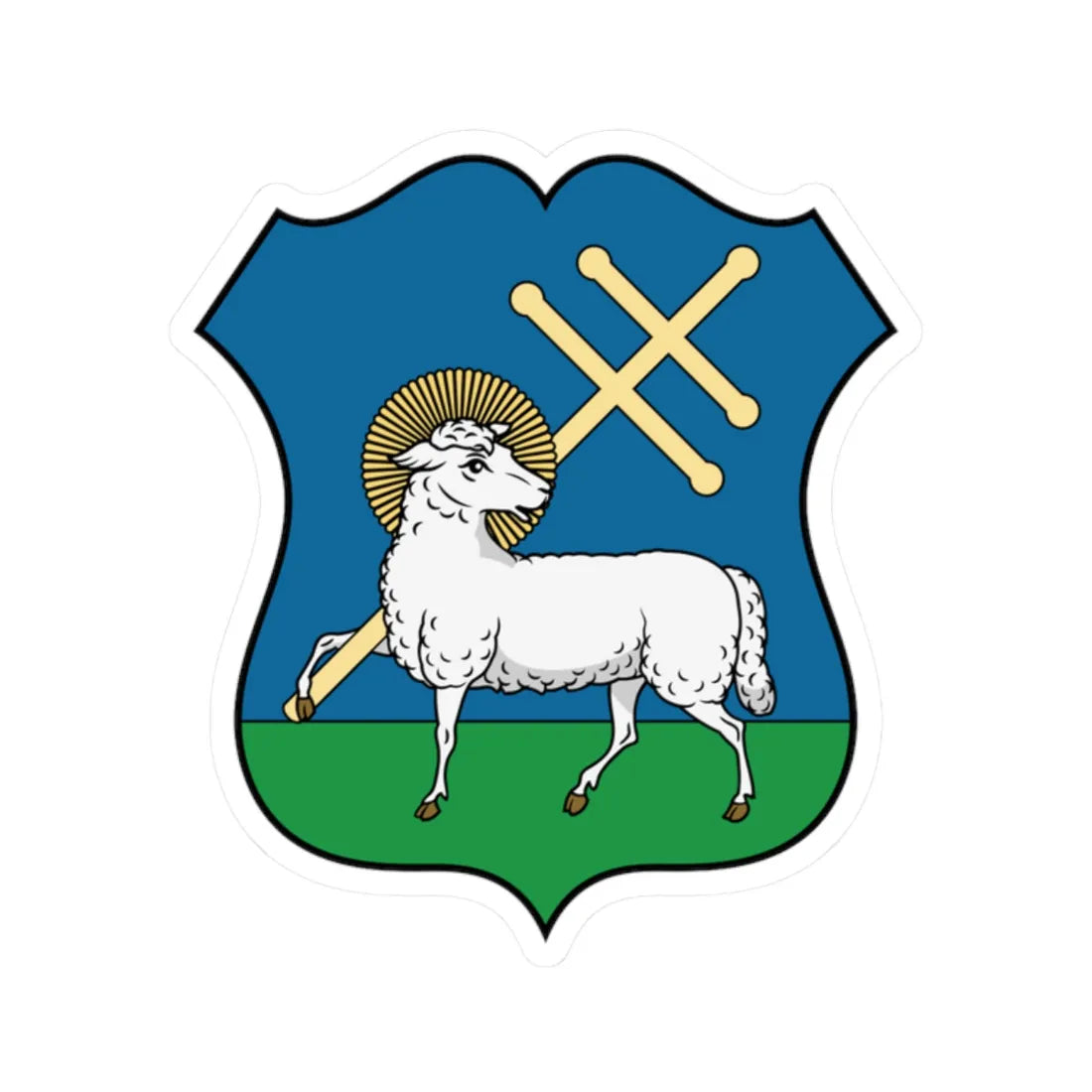 Coa Hungary Town Kiskunmajsa (Hungary) (Coat of Arms) STICKER Vinyl Kiss-Cut Decal 2 Inch White - The Sticker Space