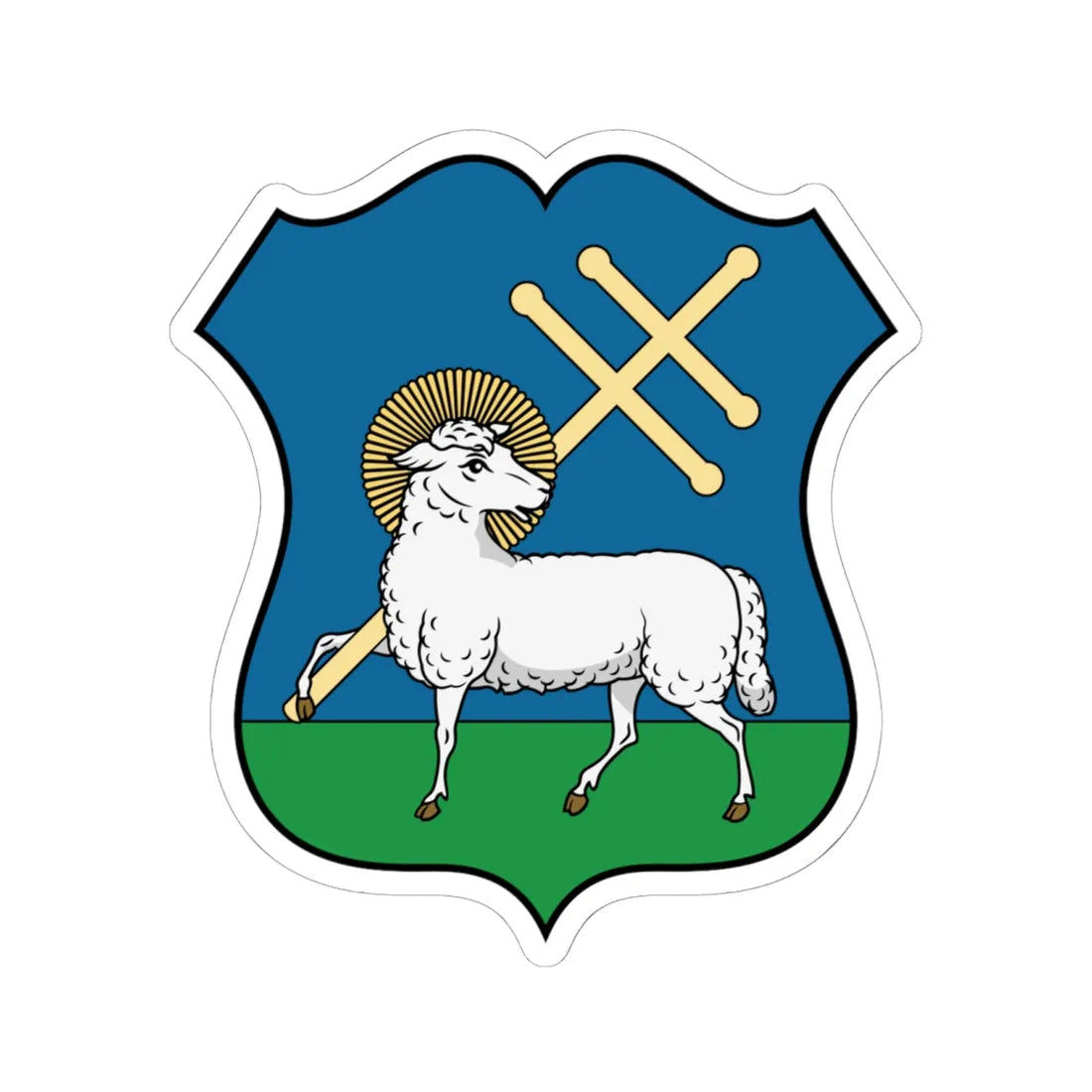 Coa Hungary Town Kiskunmajsa (Hungary) (Coat of Arms) STICKER Vinyl Kiss-Cut Decal 6 Inch White - The Sticker Space