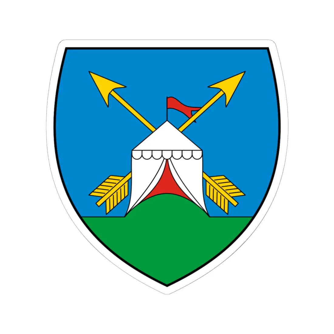 Coa Hungary Town Kőröstetétlen (Hungary) (Coat of Arms) STICKER Vinyl Kiss-Cut Decal 6 Inch White - The Sticker Space