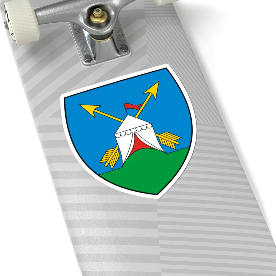 Coa Hungary Town Kőröstetétlen (Hungary) (Coat of Arms) STICKER Vinyl Kiss-Cut Decal - The Sticker Space