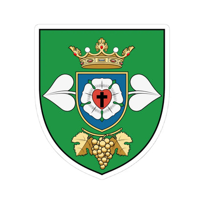 Coa Hungary Town Kötcse (Hungary) (Coat of Arms) STICKER Vinyl Kiss-Cut Decal 4 Inch White - The Sticker Space