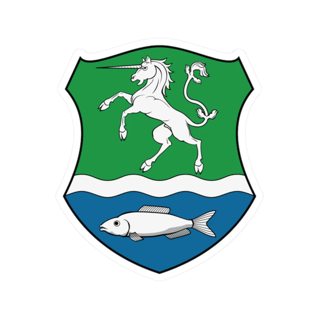 Coa Hungary Town Ludányhalászi (Hungary) (Coat of Arms) STICKER Vinyl Kiss-Cut Decal 2 Inch White - The Sticker Space