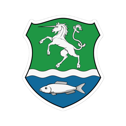 Coa Hungary Town Ludányhalászi (Hungary) (Coat of Arms) STICKER Vinyl Kiss-Cut Decal 4 Inch White - The Sticker Space