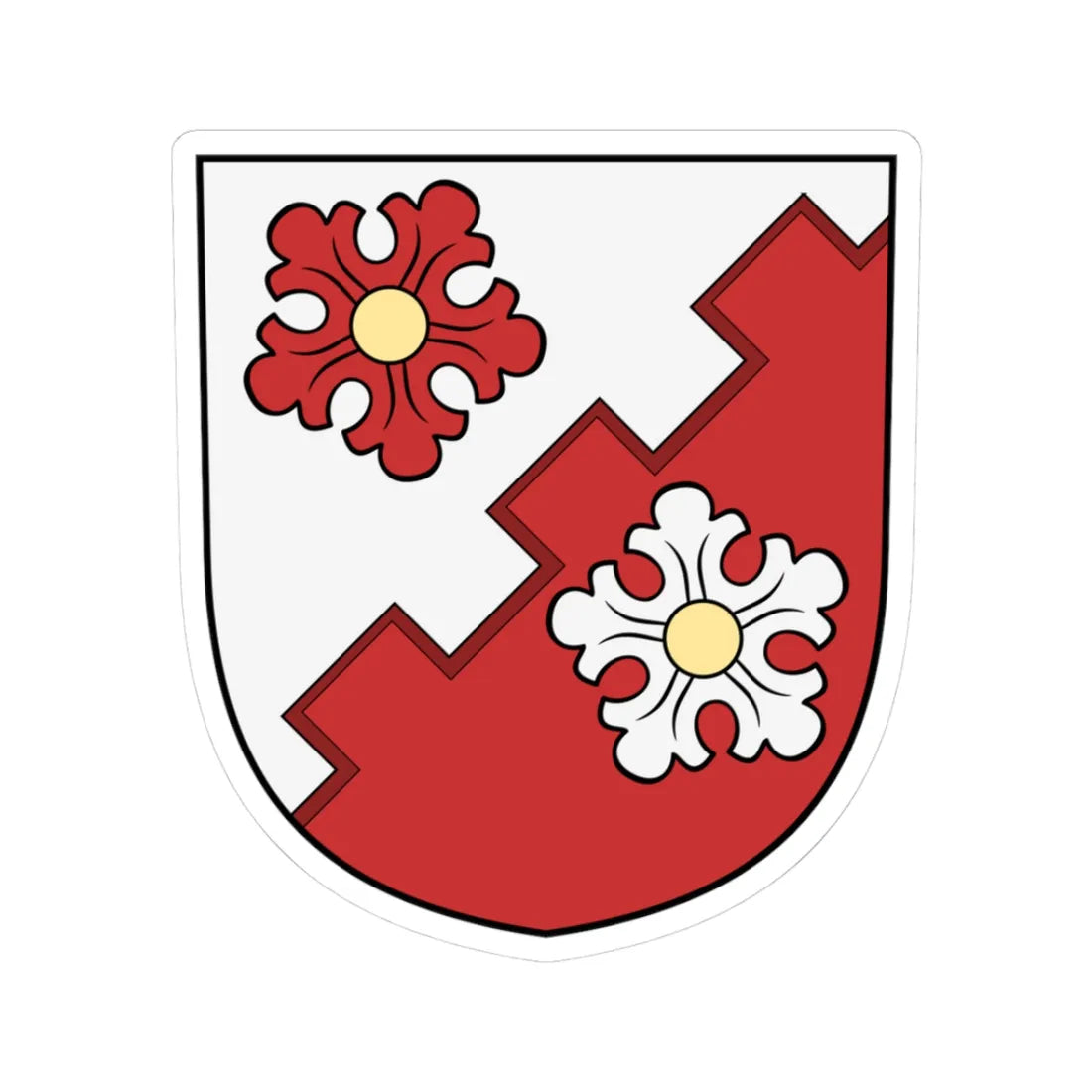 Coa Hungary Town Magyarszecsőd (Hungary) (Coat of Arms) STICKER Vinyl Kiss-Cut Decal 3 Inch White - The Sticker Space