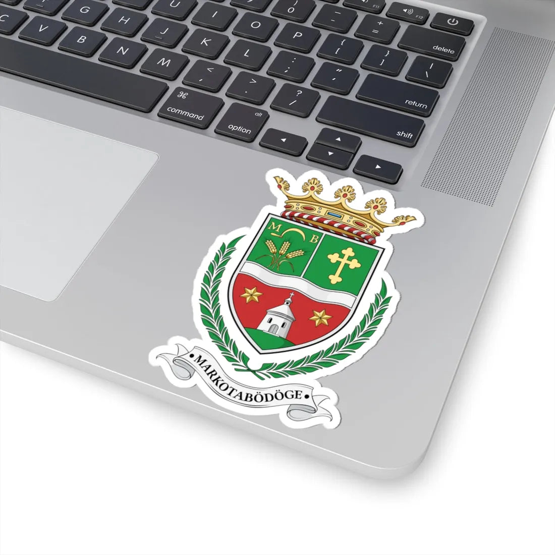 Coa Hungary Town Markotabödöge (Hungary) (Coat of Arms) STICKER Vinyl Kiss-Cut Decal - The Sticker Space