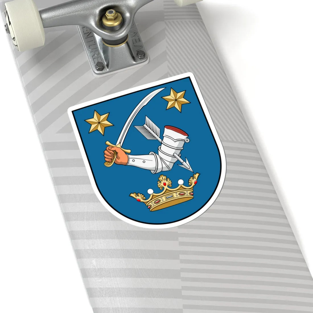 Coa Hungary Town Mezőkeresztes (Hungary) (Coat of Arms) STICKER Vinyl Kiss-Cut Decal - The Sticker Space