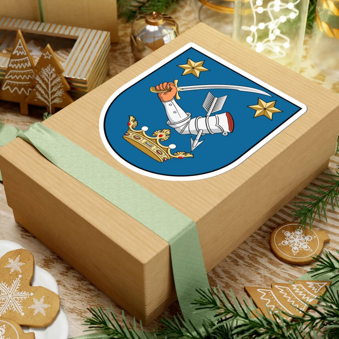 Coa Hungary Town Mezőkeresztes (Hungary) (Coat of Arms) STICKER Vinyl Kiss-Cut Decal - The Sticker Space