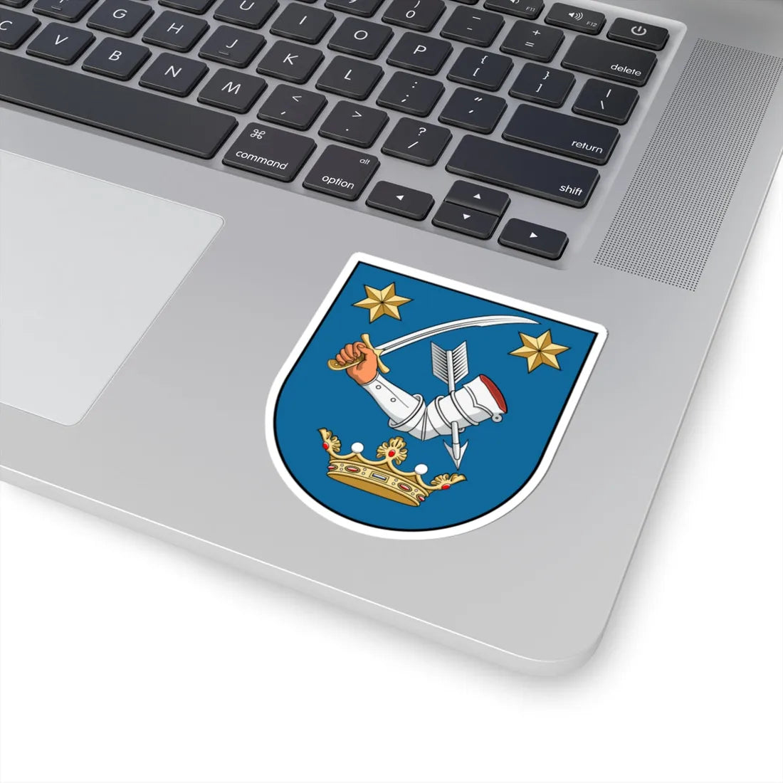Coa Hungary Town Mezőkeresztes (Hungary) (Coat of Arms) STICKER Vinyl Kiss-Cut Decal - The Sticker Space