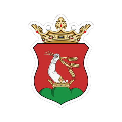 Coa Hungary Town Mezőkövesd (Hungary) (Coat of Arms) STICKER Vinyl Kiss-Cut Decal 4 Inch White - The Sticker Space