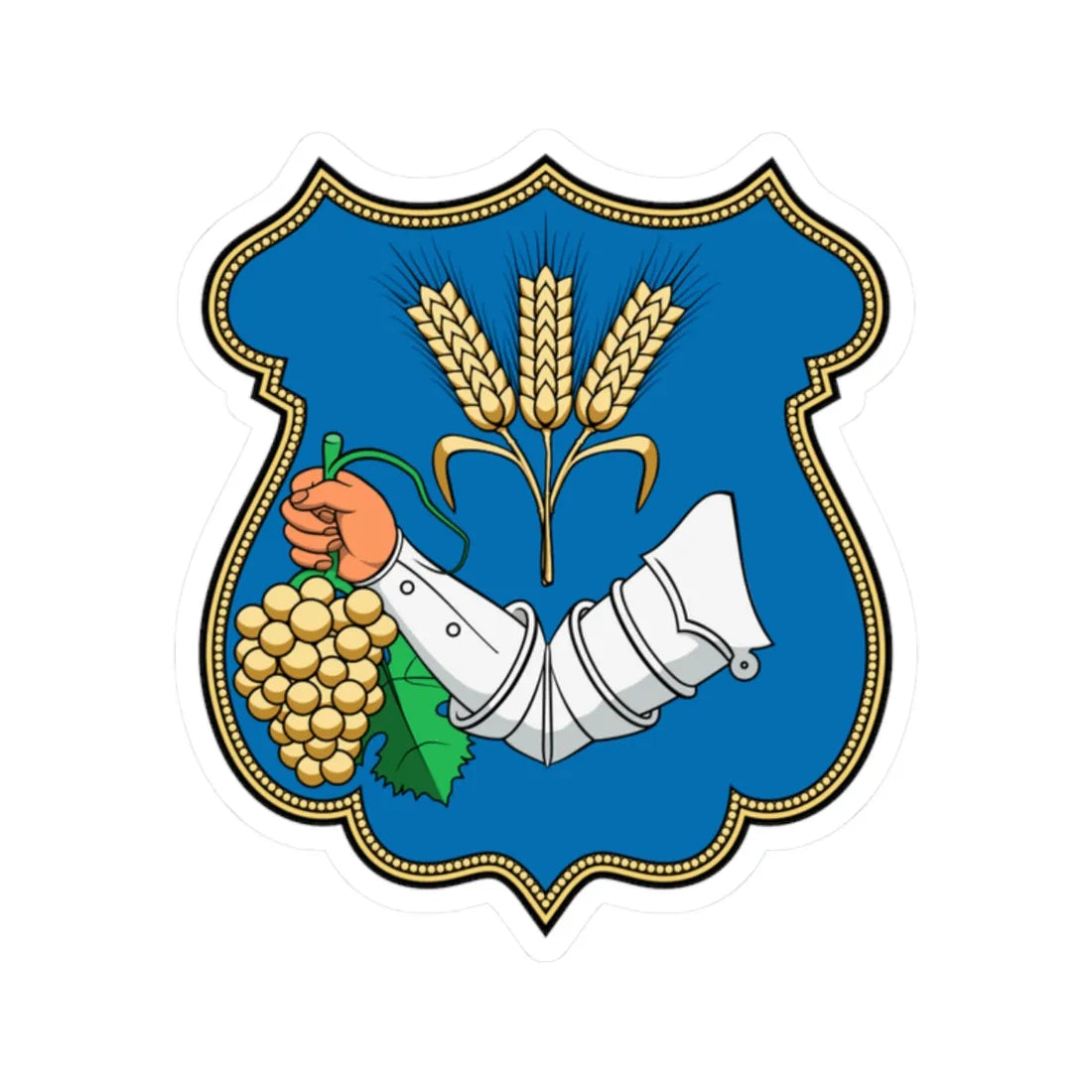 Coa Hungary Town Mezőzombor (Hungary) (Coat of Arms) STICKER Vinyl Kiss-Cut Decal 2 Inch White - The Sticker Space