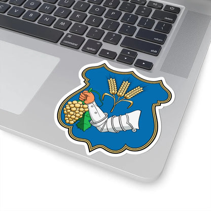 Coa Hungary Town Mezőzombor (Hungary) (Coat of Arms) STICKER Vinyl Kiss-Cut Decal - The Sticker Space