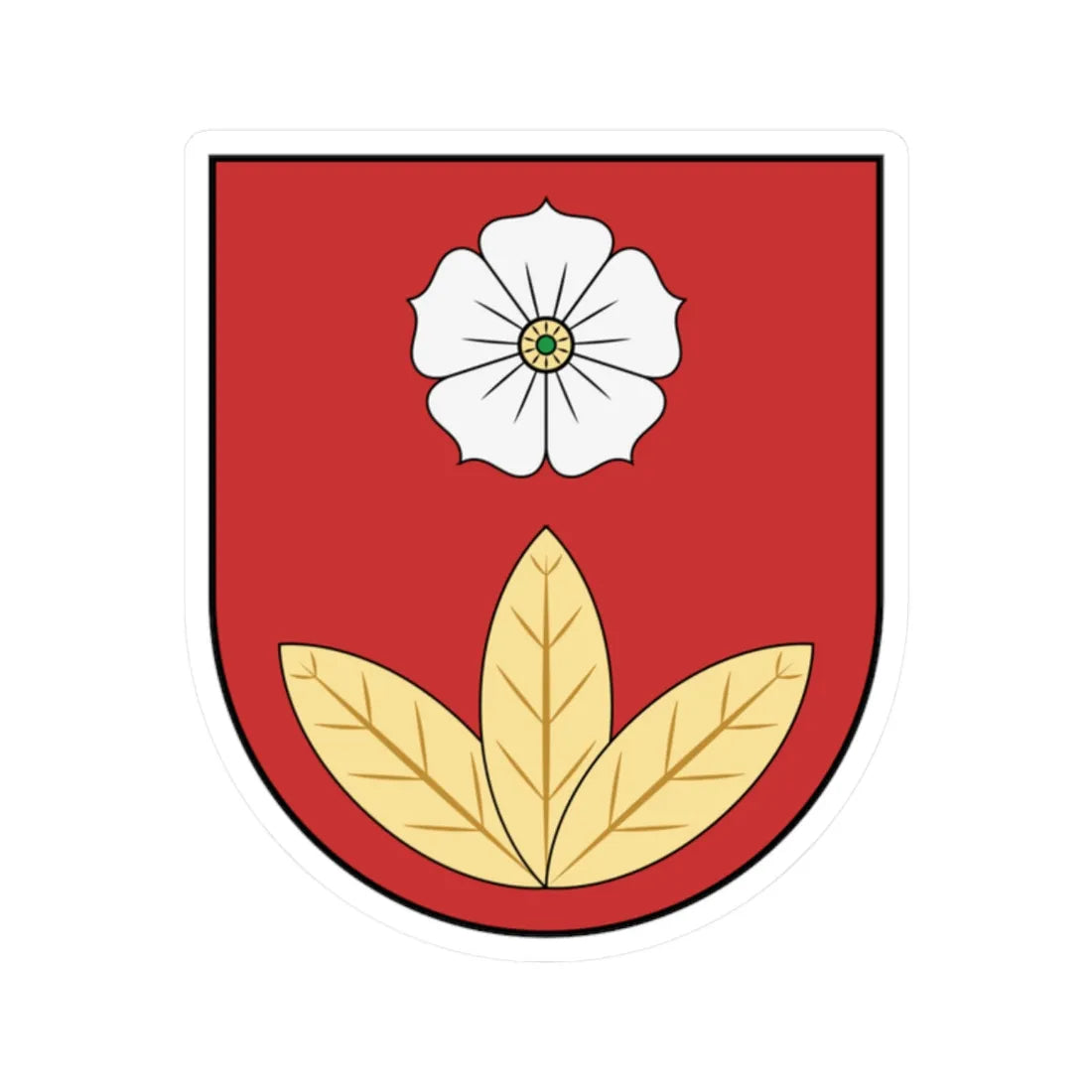 Coa Hungary Town Mike (Hungary) (Coat of Arms) STICKER Vinyl Kiss-Cut Decal 2 Inch White - The Sticker Space