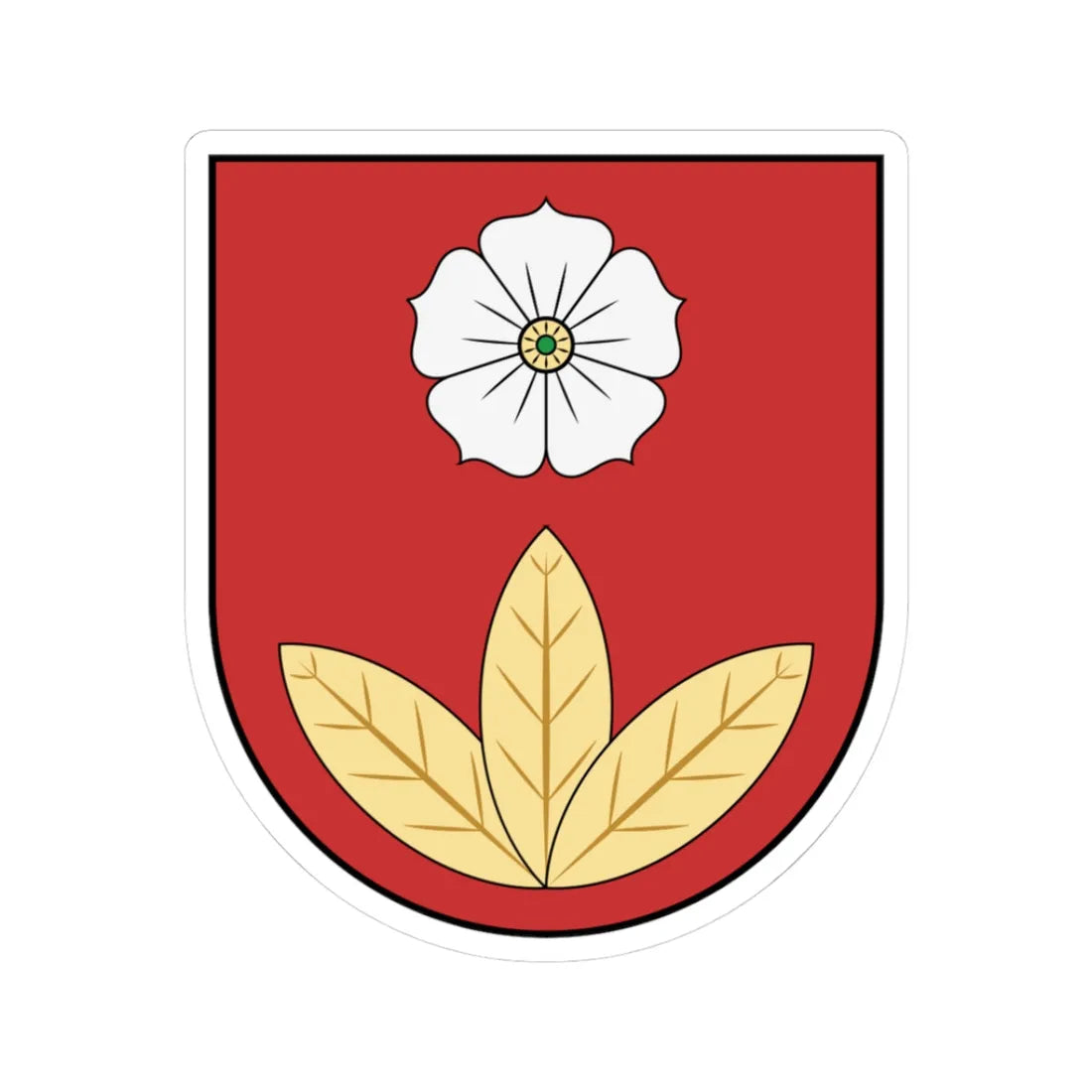 Coa Hungary Town Mike (Hungary) (Coat of Arms) STICKER Vinyl Kiss-Cut Decal 3 Inch White - The Sticker Space