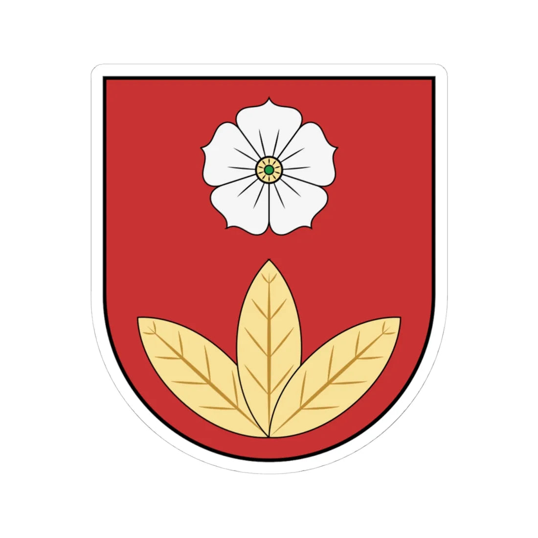 Coa Hungary Town Mike (Hungary) (Coat of Arms) STICKER Vinyl Kiss-Cut Decal 4 Inch White - The Sticker Space