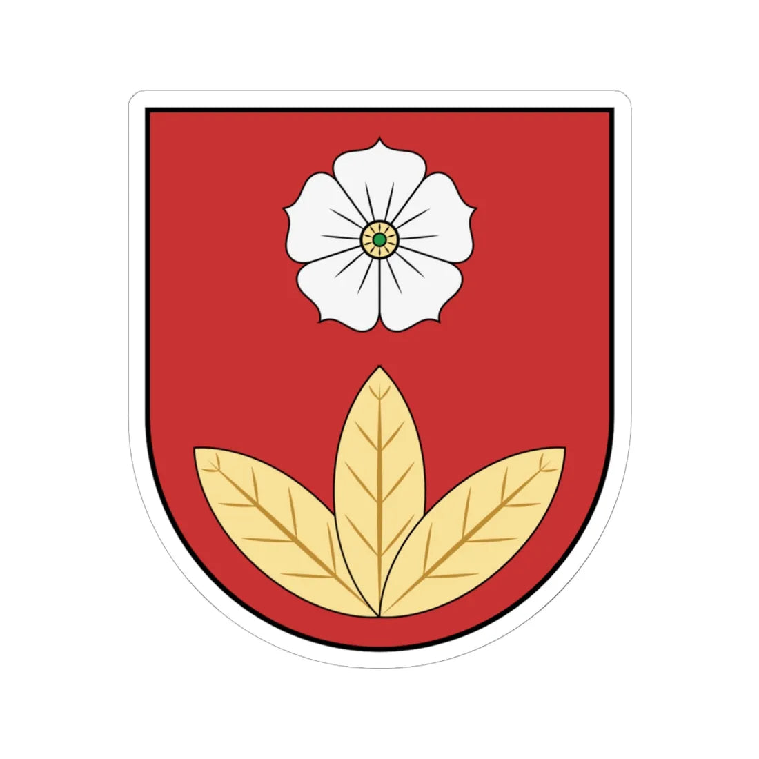 Coa Hungary Town Mike (Hungary) (Coat of Arms) STICKER Vinyl Kiss-Cut Decal 6 Inch White - The Sticker Space