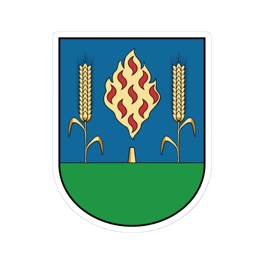 Coa Hungary Town Nagyhegyes (Hungary) (Coat of Arms) STICKER Vinyl Kiss-Cut Decal 4 Inch White - The Sticker Space