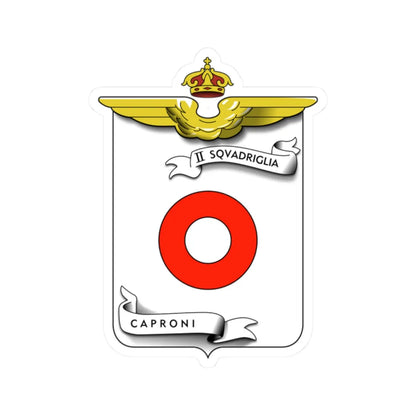 CoA II Squadriglia Caproni (Italy) (Coat of Arms) STICKER Vinyl Kiss-Cut Decal 2 Inch White - The Sticker Space