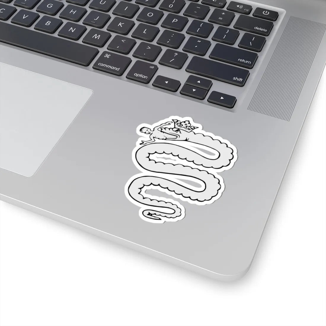 Coa Illustration Elements Animal Serpent Erect Vorant of a Human 1 (Italy) (Coat of Arms) STICKER Vinyl Kiss-Cut Decal - The Sticker Space