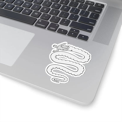 Coa Illustration Elements Animal Serpent Erect Vorant of a Human (Italy) (Coat of Arms) STICKER Vinyl Kiss-Cut Decal - The Sticker Space