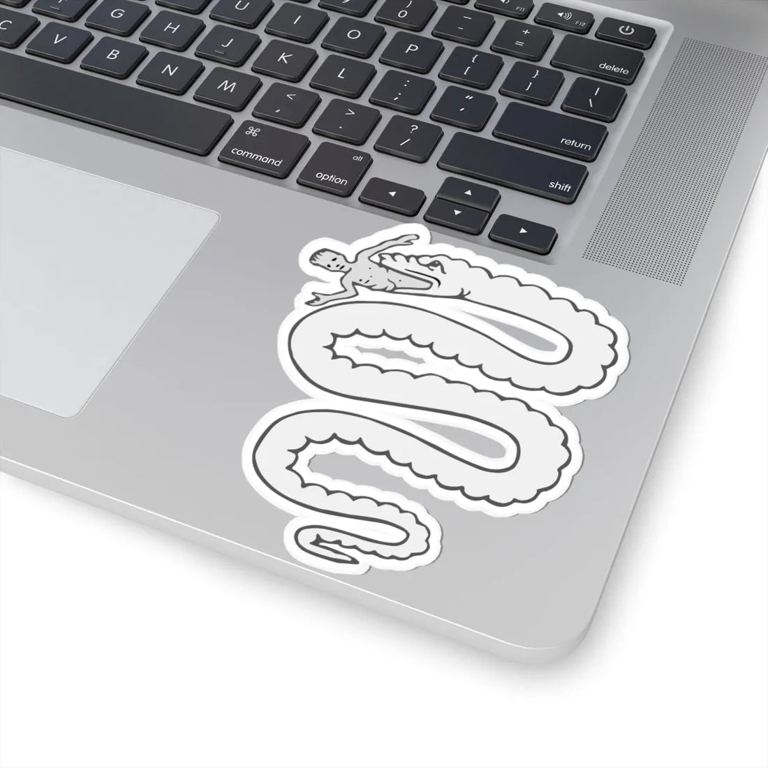 Coa Illustration Elements Animal Serpent Erect Vorant of a Human (Italy) (Coat of Arms) STICKER Vinyl Kiss-Cut Decal - The Sticker Space