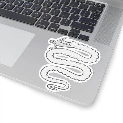 Coa Illustration Elements Animal Serpent Erect Vorant of a Human (Italy) (Coat of Arms) STICKER Vinyl Kiss-Cut Decal - The Sticker Space