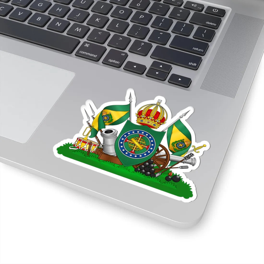 CoA Imperial Brazilian Army 1860 (Brazil) (Coat of Arms) STICKER Vinyl Kiss-Cut Decal - The Sticker Space