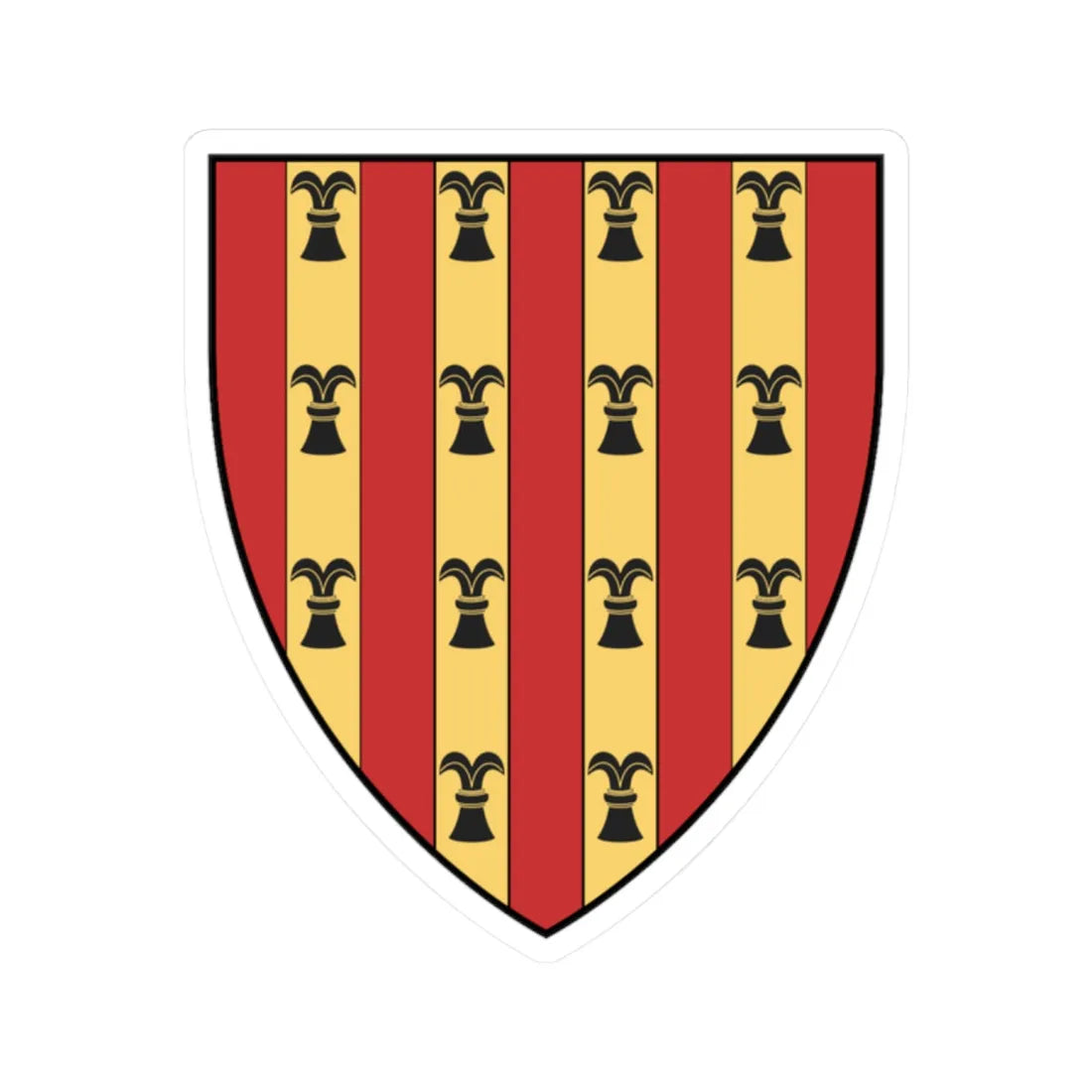 Coa Italy Family Rocaberti-Philippe Dalmau V. de Rocaberti (Italy) (Coat of Arms) STICKER Vinyl Kiss-Cut Decal 2 Inch White - The Sticker Space